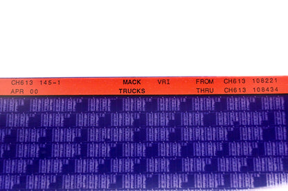Mack CH613 145-1 CH613108221 - CH613108434 VRI Microfiche NOS