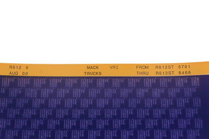 Mack R612 8 R612ST5791 - R612ST6466 VRI Microfiche NOS