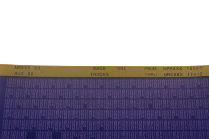 Mack MR688 20 MR688S16695 - MR688S17412 VRI Microfiche NOS