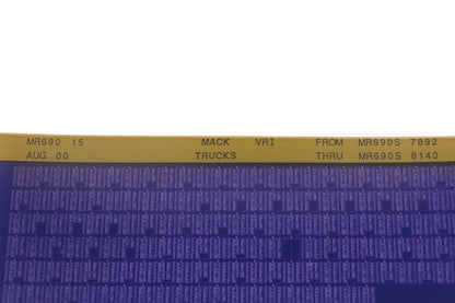 Mack MR690 15 MR690S7892 - MR690S8140 VRI Microfiche NOS