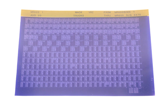 Mack MR600 1 MR600BOOK1 -MR600 S/G 3475 VRI Microfiche NOS