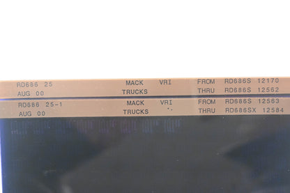 Mack RD686 25, RD686 25-1 RD686S12170 - RD686SX12584 VRI Microfiche Lot of 2 of 2 NOS