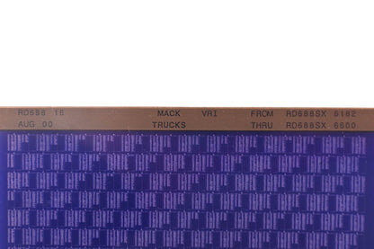 Mack RD688 16 RD688SX6182 - RD688SX6600 VRI Microfiche NOS