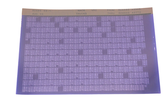 Mack RD688 68-1 RD688S43348 - RD688S43772 VRI Microfiche NOS