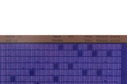 Mack RD688 70 RD688S44648 - RD688S45103 VRI Microfiche NOS