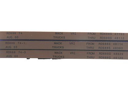 Mack RD688 74, RD688 74-1, RD688 74-3 RD688S47765-RD688S48383/RD688S48829-RD688S49129 VRI Microfiche Lot of 3 NOS