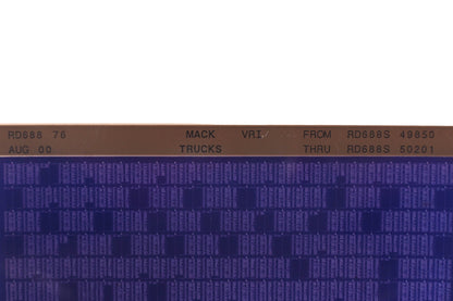 Mack RD688 76 RD688S49850 - RD688S50201 VRI Microfiche NOS