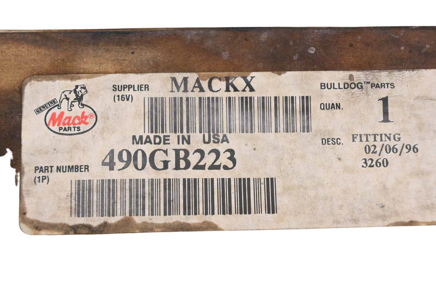 Mack 490GB223 Fitting NOS