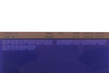 Mack RD690 49 RD690S32396 - RD690S46477 VRI Microfiche NOS