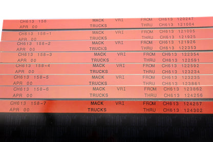 Mack CH613 158, CH613 158-1, CH613 158-7 CH613120247 - CH613124302 VRI Microfiche Lot of 8 NOS
