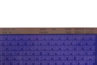 Mack RD690 34 RD690S21230 - RD690S21771 VRI Microfiche NOS