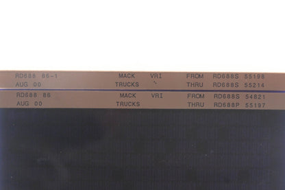Mack RD688 86, RD688 86-1 RD688S54821 - RD688S55214 VRI Microfiche Lot of 2 NOS