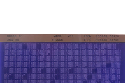 Mack RD688 91 RD688S65928 - RD688S60799 VRI Microfiche NOS