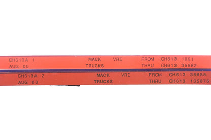 Mack CH613A 1, CH613A 2 CH6131001 - CH61313578 VRI Microfiche Lot of 2 NOS