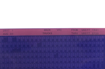 Mack U607 1 E60711561 - U607T2729 VRI Microfiche NOS