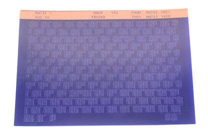 Mack RW733 1 RW7331001 - RW7331408 VRI Microfiche NOS