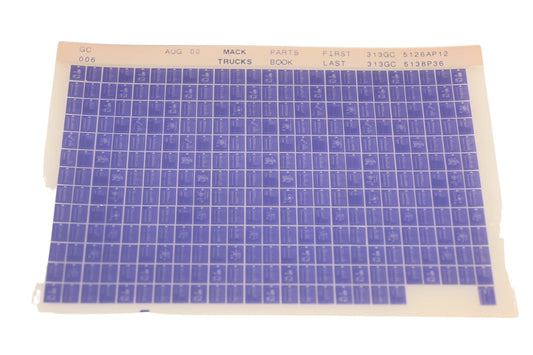 Mack GC006 Parts Book 313GC5126AP12 - 313GC5138P36 Microfiche NOS