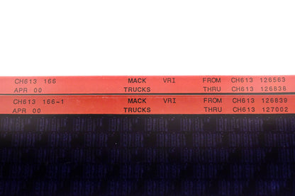 Mack CH613 166, CH613 166-1 CH613 126563 - CH613127002 VRI Microfiche Lot of 2 NOS