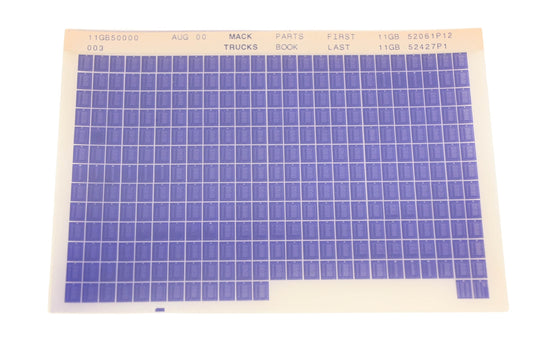 Mack 11GB50000 003 Parts Book 11GB52061P12 -11GB52427P1 Microfiche NOS