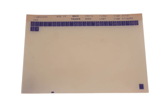 Mack 11GB40000 006 Parts Book 11GB47131 - 11GB47152P5 Microfiche NOS
