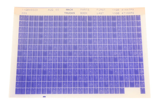 Mack 11GB40000 005 Parts Book 11GB41447P9 - 11GB47130P6 Microfiche NOS