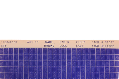 Mack 11GB40000 004 Parts Book 11GB41375P7 - 11GB41447P7 Microfiche NOS