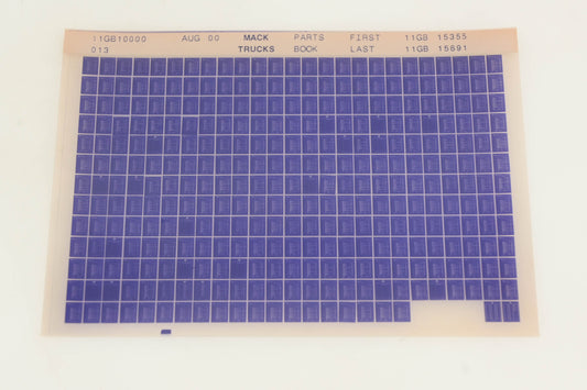 Mack 11GB10000 013 Parts Book 11GB15355 -11GB15691 Microfiche NOS