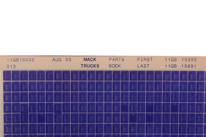 Mack 11GB10000 013 Parts Book 11GB15355 -11GB15691 Microfiche NOS