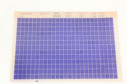 Mack 11GB10000 010 Parts Book 11GB14254 - 11GB14591 Microfiche NOS