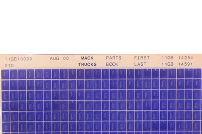 Mack 11GB10000 010 Parts Book 11GB14254 - 11GB14591 Microfiche NOS