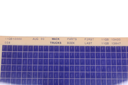 Mack 11GB10000 008 Parts Book 11GB13430 - 11GB13847 Microfiche NOS