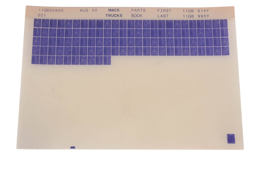 Mack 11GB00900 001 Parts Book 11GB914Y -11GB995Y Microfiche NOS