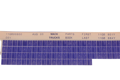 Mack 11GB00800 001 Parts Book 11GB801Y - 11GB884Y Microfiche NOS