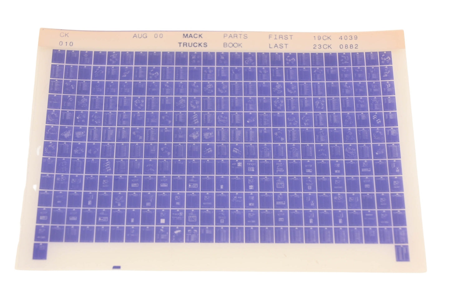Mack CK010 Parts Book 19CK4039 - 23CK0882 Microfiche NOS