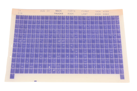 Mack CK010 Parts Book 19CK4039 - 23CK0882 Microfiche NOS
