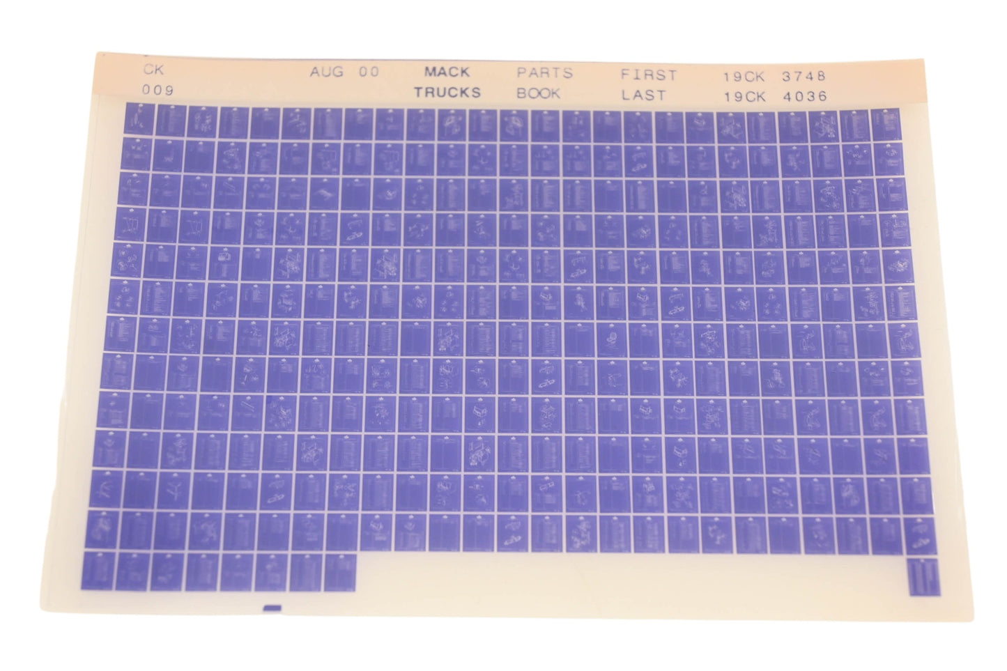 Mack CK009 Parts Book 19CK3748 - 19CK4036 Microfiche NOS