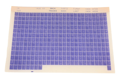 Mack CK009 Parts Book 19CK3748 - 19CK4036 Microfiche NOS