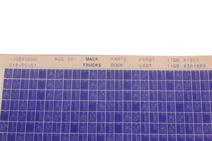 Mack 11GB80000 013-00-01 Parts Book 11GB81305 - 11GB83018P3 Microfiche NOS