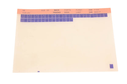 Mack MB028-04 Parts Book 3MB7154 - 3MB39317 Microfiche NOS