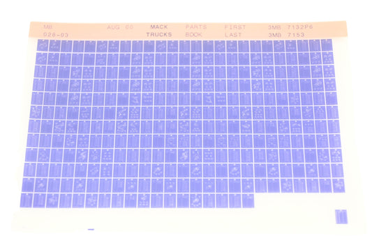 Mack MB028-03 Parts Book 3MB7132P6 - 3MB7153 Microfiche NOS