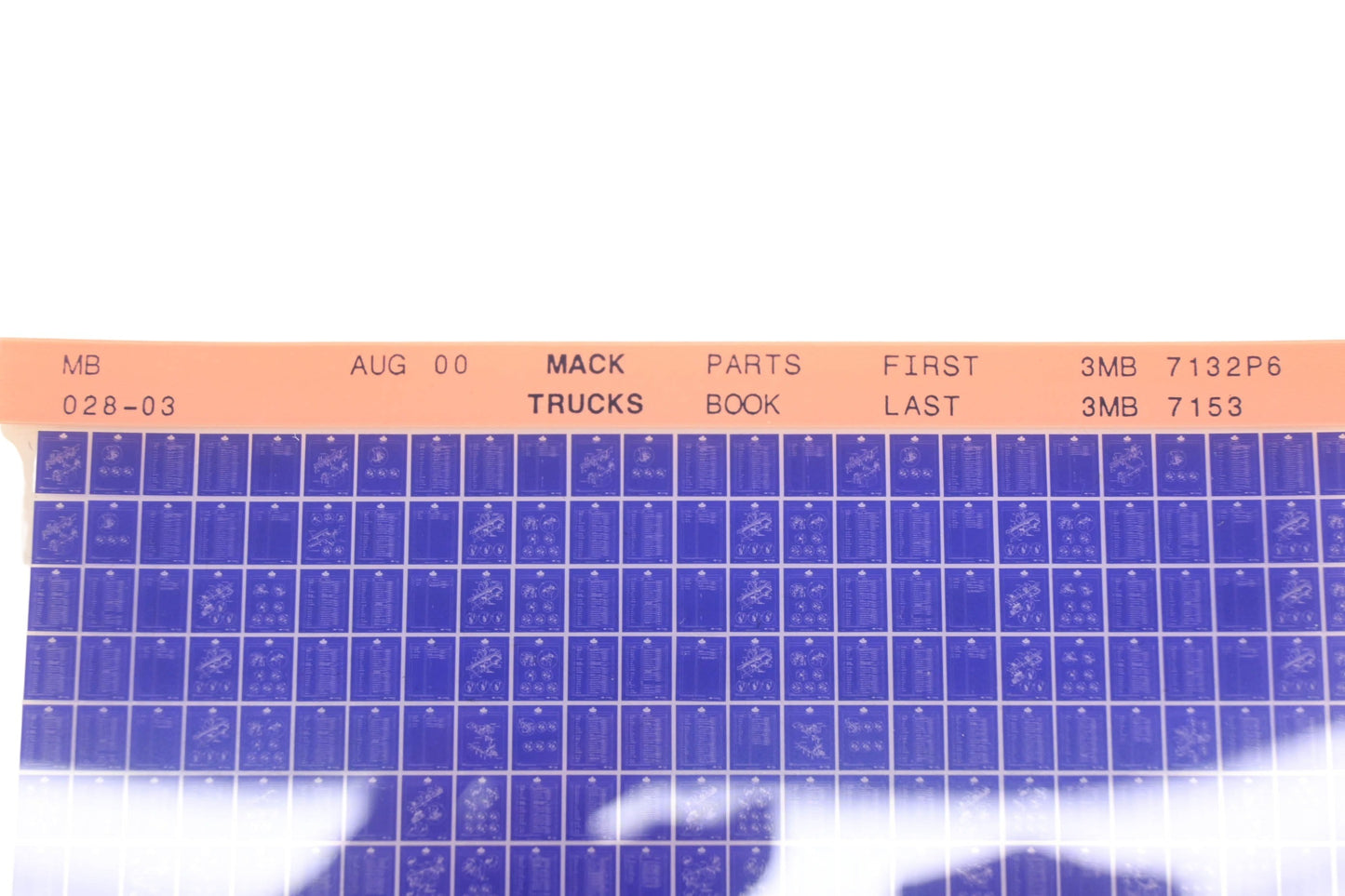 Mack MB028-03 Parts Book 3MB7132P6 - 3MB7153 Microfiche NOS