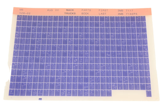 Mack MB028-02 Parts Book mMB7117 - 3MB7132P5 Microfiche NOS