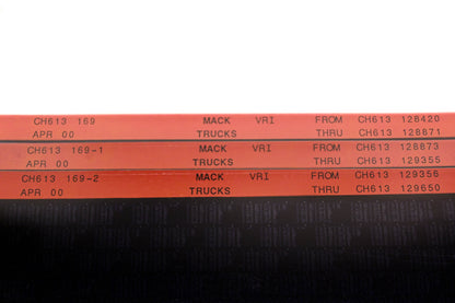 Mack CH613 169, CH613 169-1, CH613 169-2 CH613128420 - CH613129650 VRI Microfiche Lot of 3 NOS