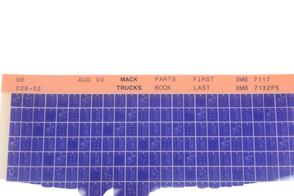 Mack MB028-02 Parts Book mMB7117 - 3MB7132P5 Microfiche NOS