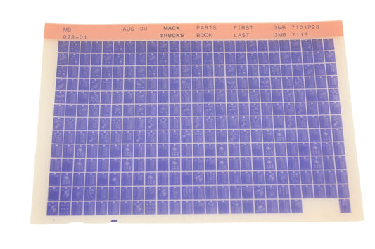 Mack MB028-01 Parts Book 3MB7101P23 - 3MB7116 Microfiche NOS