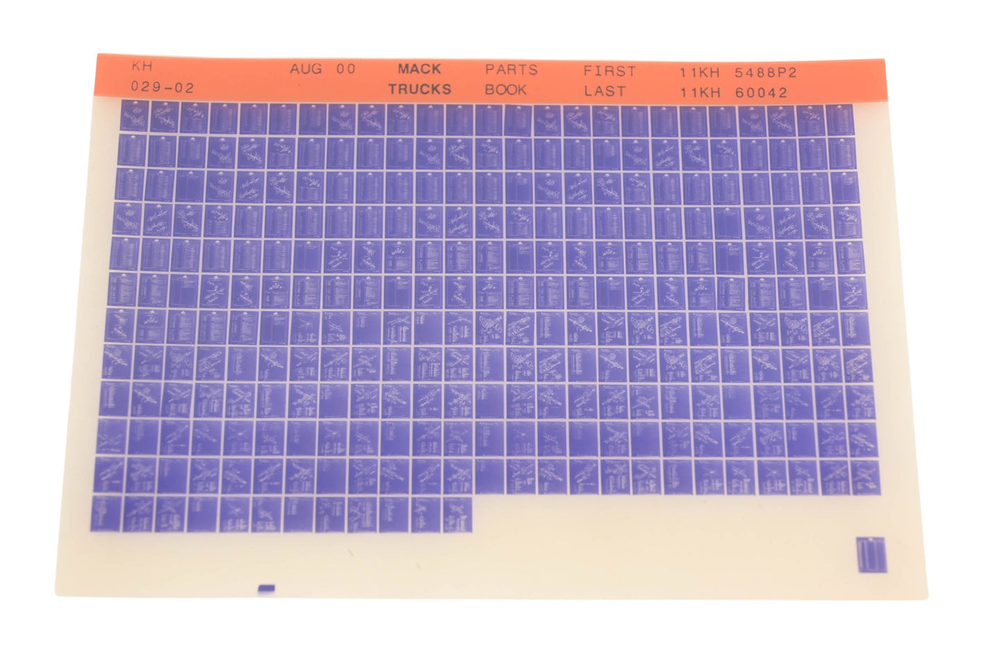 Mack KH029-02 Parts Book 11KH5488P2 - 11KH60042 Microfiche NOS