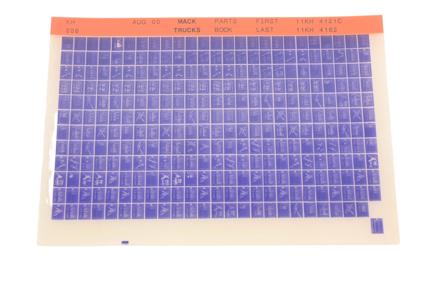 Mack KH006 Parts Book 11KH4121C - 11KH4162 Microfiche NOS
