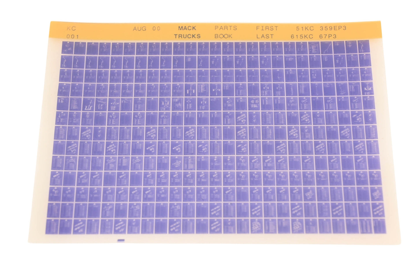 Mack KC001 Parts Book 51KC359EP3 - 615KC67P3 Microfiche NOS