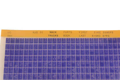 Mack KC001 Parts Book 51KC359EP3 - 615KC67P3 Microfiche NOS