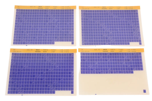 Mack KB065, KB065-00-01, KB065-00-03 Parts Book 11KB51499 - 11KB60002 Microfiche Lot of 4 NOS
